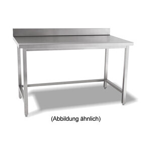 Arbeitstisch o. Boden 1800x600x850 mm 5cm Aufkantung Cookmax black