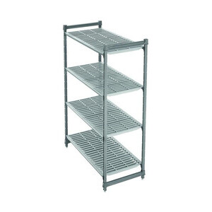 Kunststoff-Regal 4 geschlitzte Auflagen 
107,0 x 54,0 x 183,0 Cookmax black