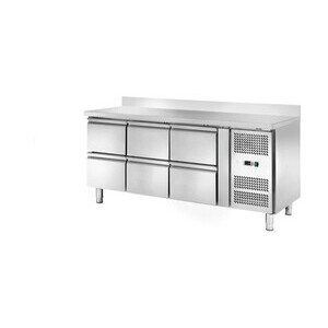 Kühltisch 417 l, mit Aufkantung 1795x700x860/100 Cookmax orange