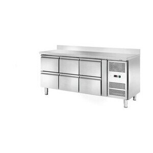 Kühltisch 417 l, mit Aufkantung 1795x700x860/100 Cookmax orange
