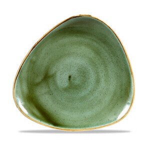 Teller dreieck. 22,9cm Stonecast Samphire Green Churchill