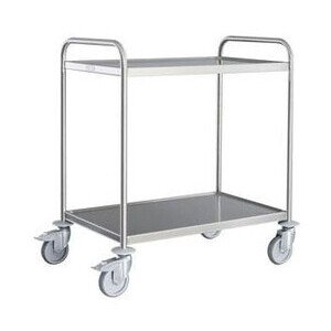Servierwagen mit 2 Böden
600x400mm verschweißt Cookmax black