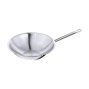 Wok Ø 36cm mit flachem Boden Edelstahl mehrschichtig Contacto