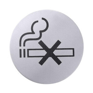 Türsymbol rund Nicht rauchen 18/10 Contacto