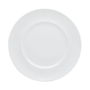 Teller flach 23 cm rund Fahne Enjoy weiss Bauscher