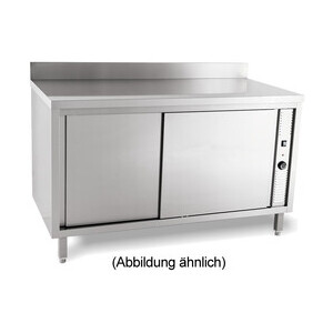 Wärmeschrank 2000 x 600 x 850 mm 5cm Aufkantung m. Türen Cookmax black