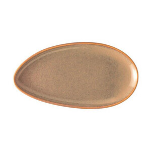 Platte oval 25,5x13,5cm Vida braun Porzellan in Keramikoptik 