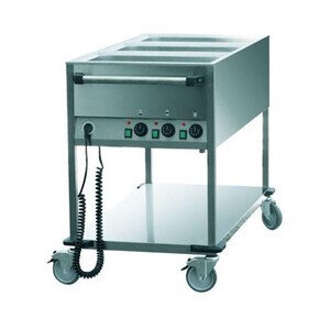 Bain-Marie Wagen für 3 GN 1/1, h=200mm Cookmax black