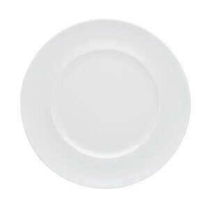 Teller flach 26 cm rund Fahne Enjoy weiss Bauscher