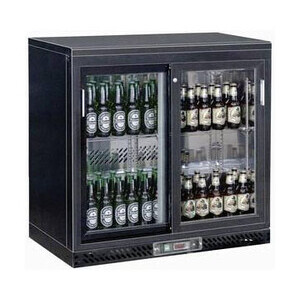 Flaschen-Kühlschrank 220l 2 Flügeltüren mit 4 Roste Cookmax orange
