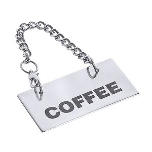 Schild für Kannen: COFFEE Contacto