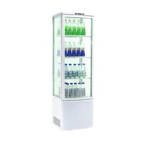 Show-Kühlvitrine, Umluft, 235 l  51,5 x 48,5 x 169,0 230 V / 0,25 kW Cookmax orange