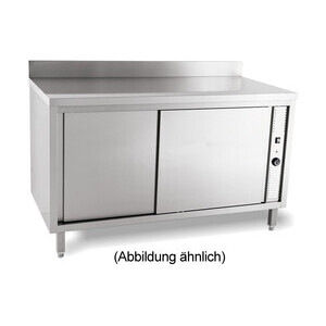 Wärmeschrank 1400 x 600 x 850 mm 5cm Aufkantung m. Türen Cookmax black