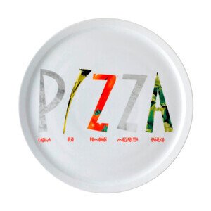 Pizzateller Ø 30cm weiss mit Dekor 