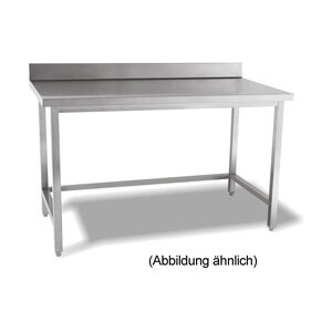 Arbeitstisch o. Boden 1600x600x850 mm 5cm Aufkantung Cookmax black