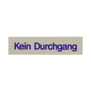 Wortschild KEIN DURCHGANG Contacto