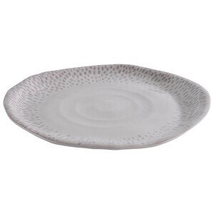 Teller FOOTMARK Ø 21 cm, H: 2 cm weiß/grau Assheuer & Pott