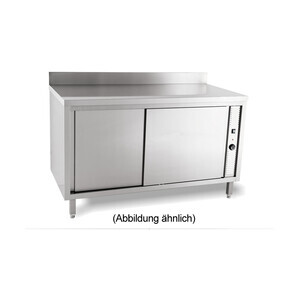 Wärmeschrank 1200 x 600 x 850 mm 5cm Aufkantung m. Flügeltüren Cookmax black