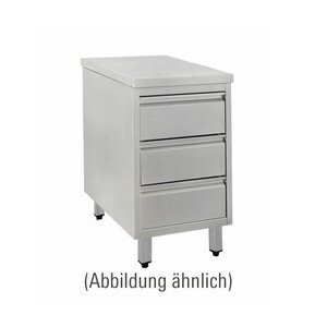 Schubladenschrank 480x700x850mm 
10cm Aufkantung Cookmax orange