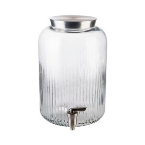 Getränkespender 7 ltr. Glas/Edelstahl  m.Deckel u.Zapfhahn Assheuer & Pott