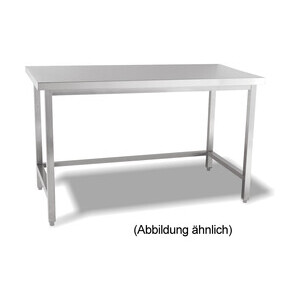 Arbeitstisch o. Boden 1900x600x850 mm ohne Aufkantung Cookmax black