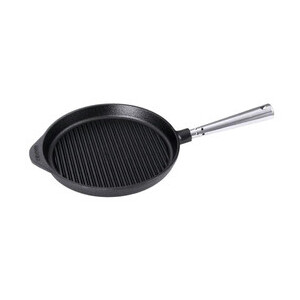 Eisenguss-Grillpfanne 27 cm Grillpfanne, rund Contacto