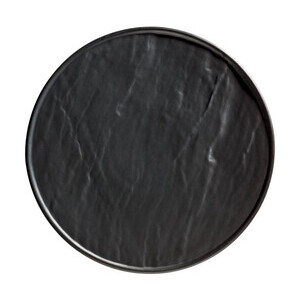 Platte rund 26x1cm schwarz Schieferlook 