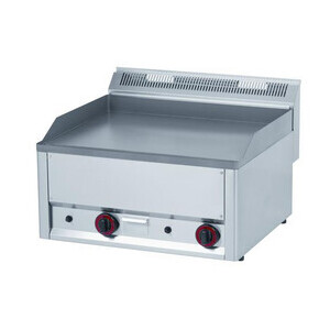 Elektro-Grillplatte glatt 
660x600x290mm   400V / 6,0kW Cookmax black