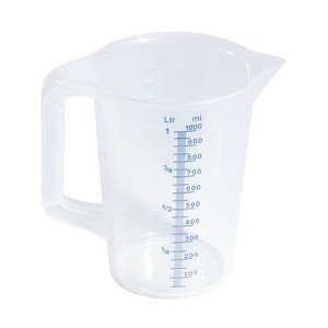 Messbecher 1 ltr mit Skala blau Polypropylen milchig-transp. Contacto