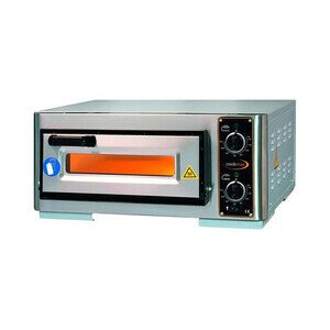 Pizzaofen Elektro 1 Backkammer 
1 Pizza Ø40cm Maße:63x51,5x29cm Cookmax orange