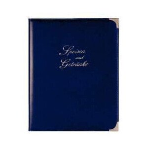 Speisenk. A4 Kunstl. BS royalblau S.-eck Schrift 