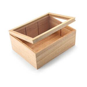 Teebeutelbox Holz 23 x 17,5 x 10 cm Continenta