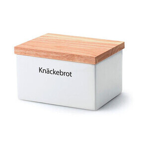 Knäckebrot Box mit Holzdeckel 17,5 x 13,5 x 11 cm Continenta