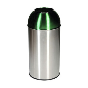 Recyclingbehälter mit Einwurfloch 40 l grün Cookmax black