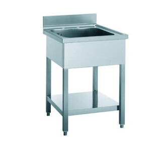 Spültisch mit 5cm Aufkantung 
700x700x850 mm Cookmax black
