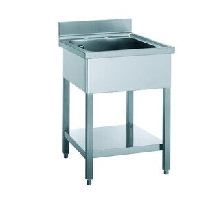 Spültisch mit 5cm Aufkantung 
700x700x850 mm Cookmax black