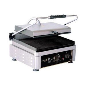 Elektro-Kontaktgrill oben + unten gerillt Grillfläche 36x27cm Cookmax black
