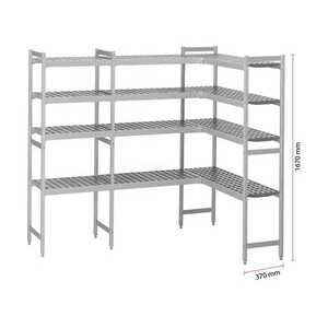 Kühlzellenregal 4 Etagen U-Form 
passend zu Kühlzelle 666040, 666053 Cookmax black