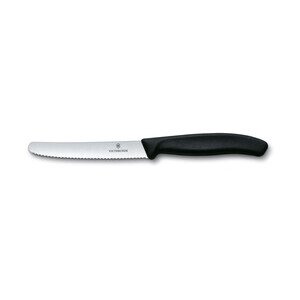 Tomatenmesser m. Wellenschliff 11cm schwarz             neue Ausführung Victorinox