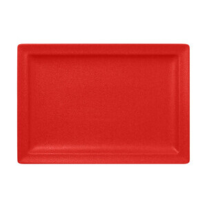 Teller recht. 33x23cm Fusion Neofusion rot RAK