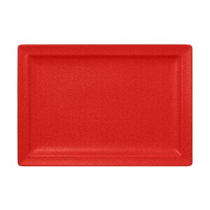 Teller recht. 33x23cm Fusion Neofusion rot RAK