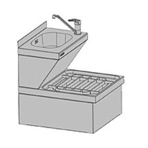 Handwasch-Ausguss-Kombination HAU-PW 5x6 wandhängende Ausführung B.PRO