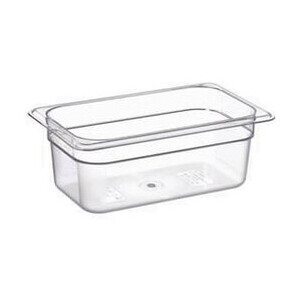 Behälter KU GN 1/4-100 16,2 x 26,5 x 10 cm Polycarbonat Cookmax black