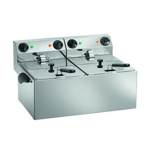 Elektro-Fritteuse, 2x 8lt.
230V / 2x 3,25kW Cookmax orange