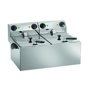 Elektro-Fritteuse, 2x 8lt.
230V / 2x 3,25kW Cookmax orange