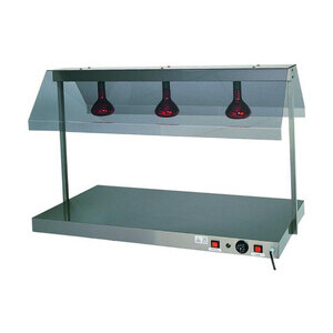 Warmhalteplatte mit 2 Infrarotlampen
 85 x 64 x 80 cm 230 V / 0,950 kW Cookmax black