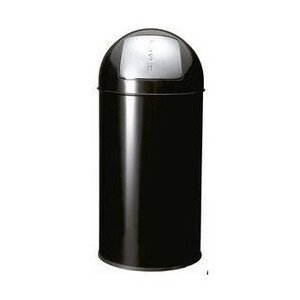 Abfallbehälter 40,0 l mit Push-Deckel schwarz Cookmax black