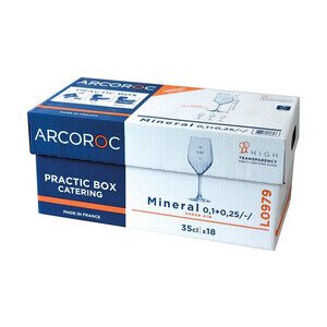 Wein 35cl 0,1l+0,25l /-/ Practic Box 18er Set Mineral Arcoroc
