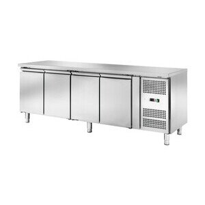 Kühltisch 553 l GN 1/1 ohne Aufkantung 4 Türen Cookmax orange