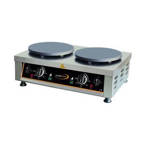 Elektro-Crepiere, 2 Backflächen
Ø 40 cm 90 x 45 x 22 230V / 3+3 kW Cookmax black